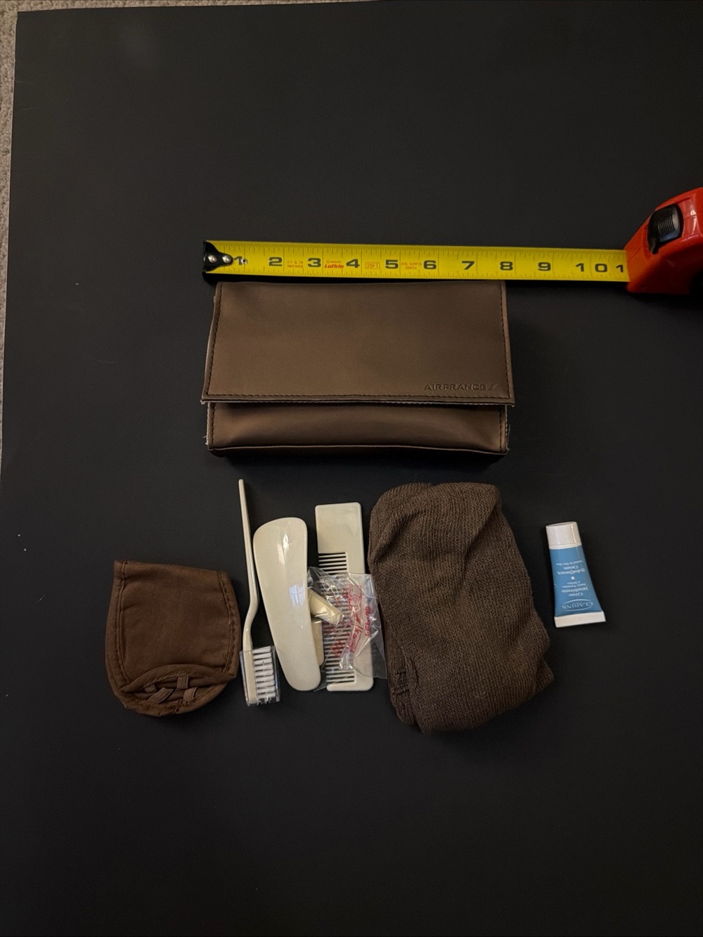 Brown Travel Toiletry Kit with Grooming Accessories